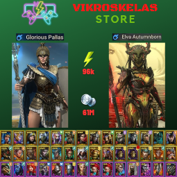 Raid Shadow Legends Account: Pallas, 28 Legendaries, 61M Coins, 96k Energy, picture 1