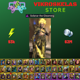 Raid Shadow Legends Starter Account - Solanar, 34 Legendaries, 93k Energy, 62M Coins, picture 1