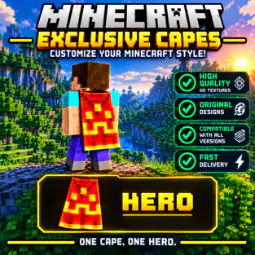 Minecraft Official Hero Cape - Java & Bedrock, Worldwide, Lifetime Access, picture 1