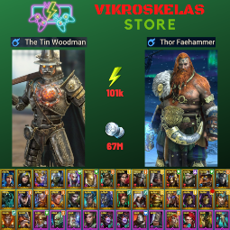 Raid Shadow Legends Account: Tin Man, Thor, 30 Legendaries, 101k Energy, 67M Coins, picture 1