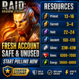 RAID Shadow Legends Starter Account | Lvl 6-7 | 6K-7K Gems, Ancient & Void Shards, picture 1