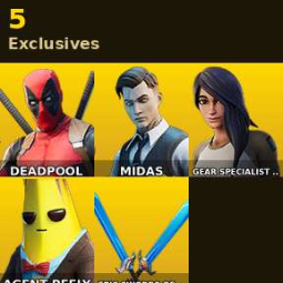 Fortnite Account Level 334 - Midas, Deadpool, Meowscles - 1350 V-Bucks, picture 1