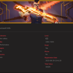 Valorant NA Account Level 63 - 15 Skins, CYRAX Fanblade Knife, 16325 VP Spent, picture 1