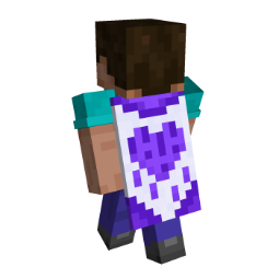 Minecraft Purple Heart Cape Code (Twitch Heart Cape), picture 1